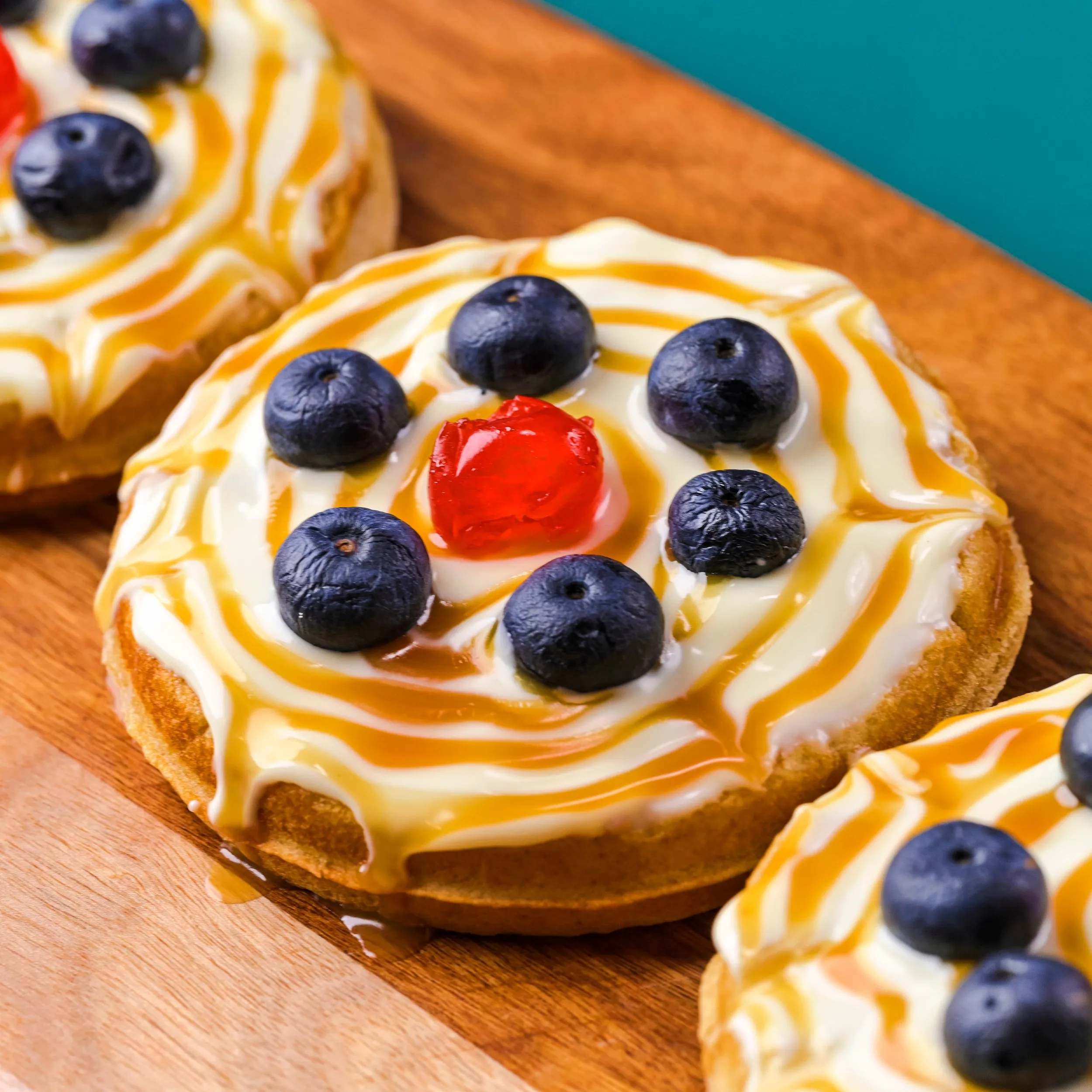 Coffee Waffles with White Chocolate